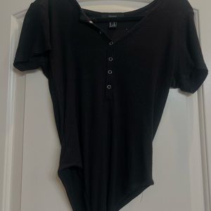 button up black bodysuit